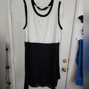Black and white dress with lace bottom size 22/24